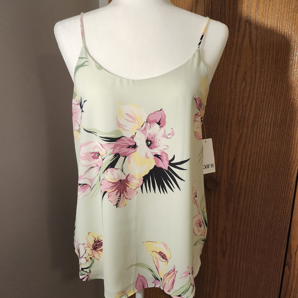 Macy's BAR III Floral Spaghetti Strap Top